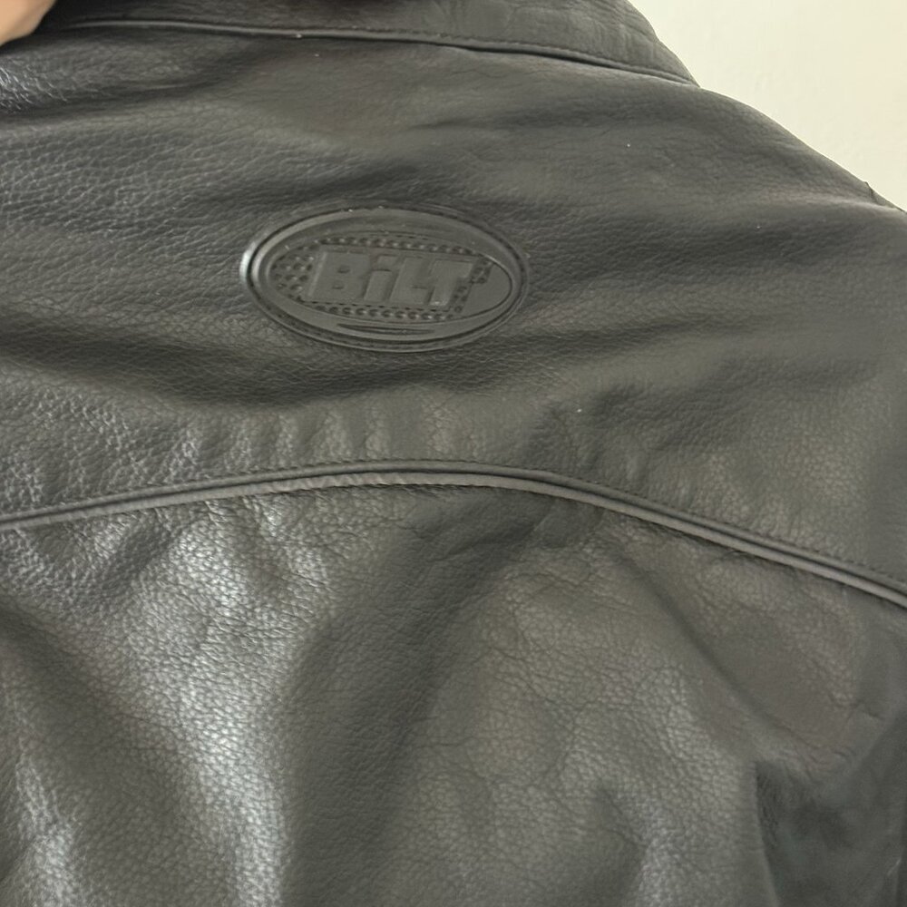 BILT Motorcycle Leather Jacket Women’s Size XL Black Armor Padded Biker READ! - Picture 9 of 16